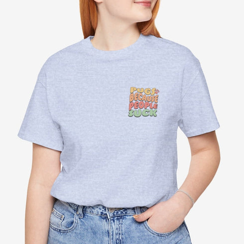 Pug Lover T-Shirt -  Retro Pug Shirt for Women